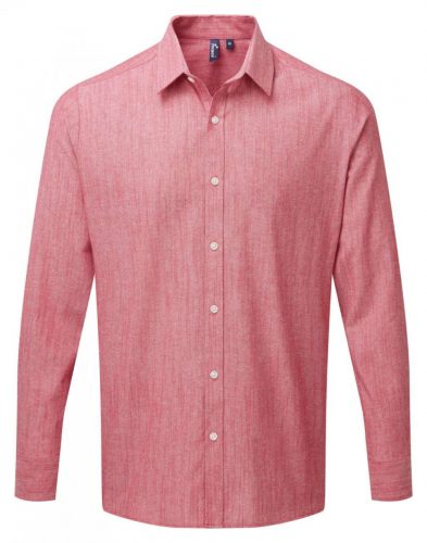 Premier PR245 MEN'S COTTON SLUB CHAMBRAY LONG SLEEVE SHIRT M