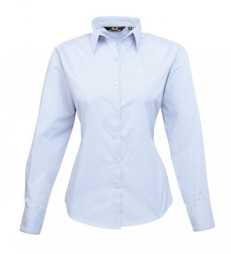 Premier PR300 WOMEN'S LONG SLEEVE POPLIN BLOUSE L