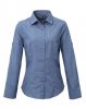 Premier PR317 WOMEN'S CROSS-DYE ROLL SLEEVE POPLIN BAR SHIRT XS