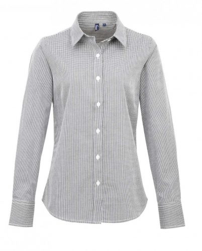 Premier PR320 WOMEN'S LONG SLEEVE GINGHAM MICROCHECK SHIRT 3XL