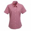 Premier PR321 WOMEN'S SHORT SLEEVE GINGHAM MICROCHECK SHIRT 2XL