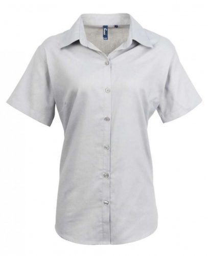 Premier PR336 WOMEN'S SHORT SLEEVE SIGNATURE OXFORD BLOUSE S