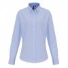 Premier PR338 WOMEN'S COTTON RICH OXFORD STRIPES SHIRT L