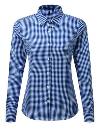 Premier PR352 'MAXTON' CHECK WOMEN'S LONG SLEEVE SHIRT M