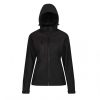 Regatta RETRA702 WOMEN'S VENTURER 3 LAYER HOODED PRINTABLE SOFTSHELL JACKET 10