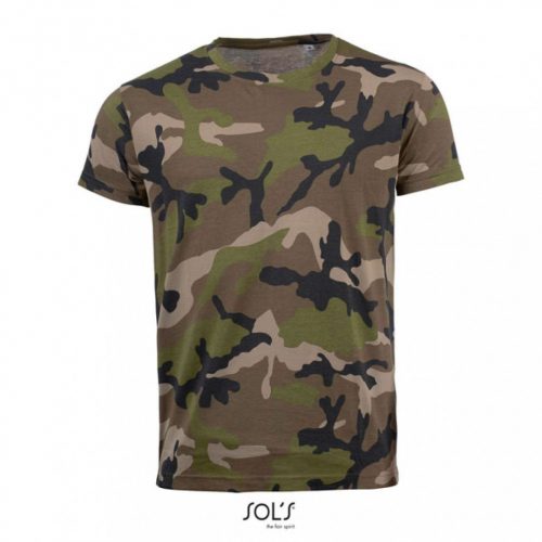 SOL'S SO01188 SOL'S CAMO MEN -KÖRNYAKÚ PÓLÓ L