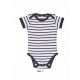 SOL'S SO01401 SOL'S MILES BABY - STRIPED BODYSUIT 12/18M