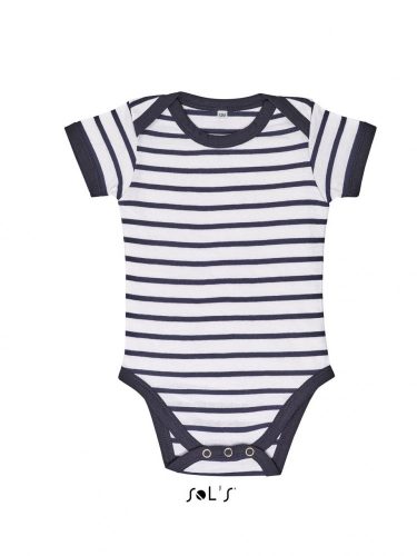 SOL'S SO01401 SOL'S MILES BABY - STRIPED BODYSUIT 18/23M