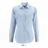 SOL'S SO02103 Brody women női pamut halszálkás mintás ing - Sky Blue 