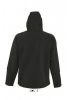 SOL'S SO46602 Replay férfi kapucnis softshell dzseki - Black