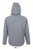 SOL'S SO46602 Replay férfi kapucnis softshell dzseki - Grey Melange