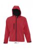 SOL'S SO46602 Replay férfi kapucnis softshell dzseki - Pepper Red