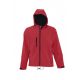 SOL'S SO46602 Replay férfi kapucnis softshell dzseki - Pepper Red