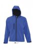 SOL'S SO46602 Replay férfi kapucnis softshell dzseki - Royal Blue