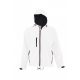 SOL'S SO46602 Replay férfi kapucnis softshell dzseki - White