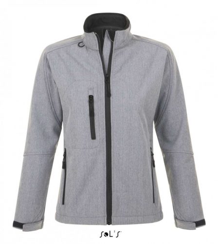 SOL'S SO46800 Roxy női cipzáros softshell dzseki - Grey Melange