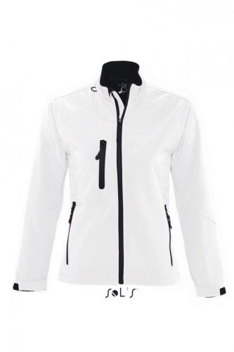 SOL'S SO46800 Roxy női cipzáros softshell dzseki - White