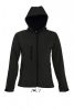 SOL'S SO46802 Replay női kapucnis softshell dzseki - Black