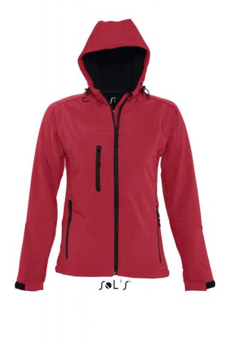 SOL'S SO46802 Replay női kapucnis softshell dzseki - Pepper Red