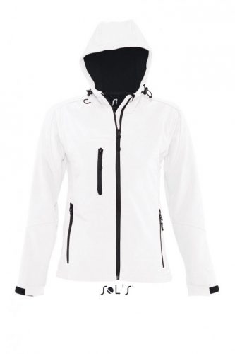 SOL'S SO46802 Replay női kapucnis softshell dzseki - White