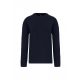 Designed To Work WK4001 Set-in sleeve pamut unisex pulóver - Navy