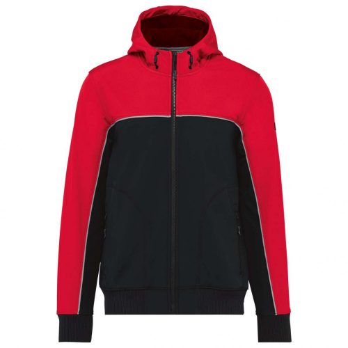 Designed To Work WK450 Bionic uniszex háromrétegű kéttónusú  softshell dzseki - Black/Red