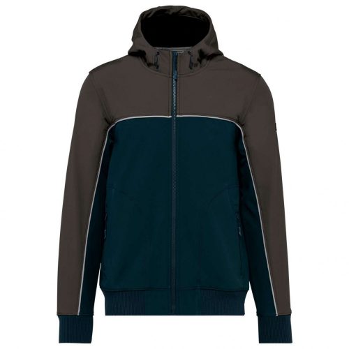 Designed To Work WK450 Bionic uniszex háromrétegű kéttónusú  softshell dzseki - Navy/Dark Grey