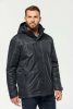 Designed To Work WK650 Uniszex kapucnis parka munkavédelmi esőkabát - Black